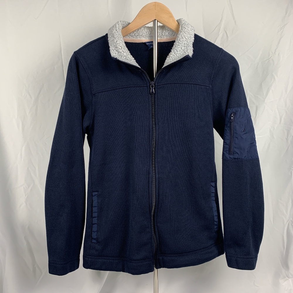Women's Nautica Blue Zip Up Jacket Women's M Utility Outdoors Activewear Casual